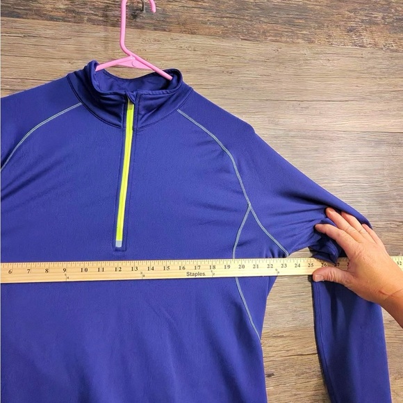 Nike Dri-Fit Purple Quarter Zip Long Sleeve Top - Picture 3 of 8